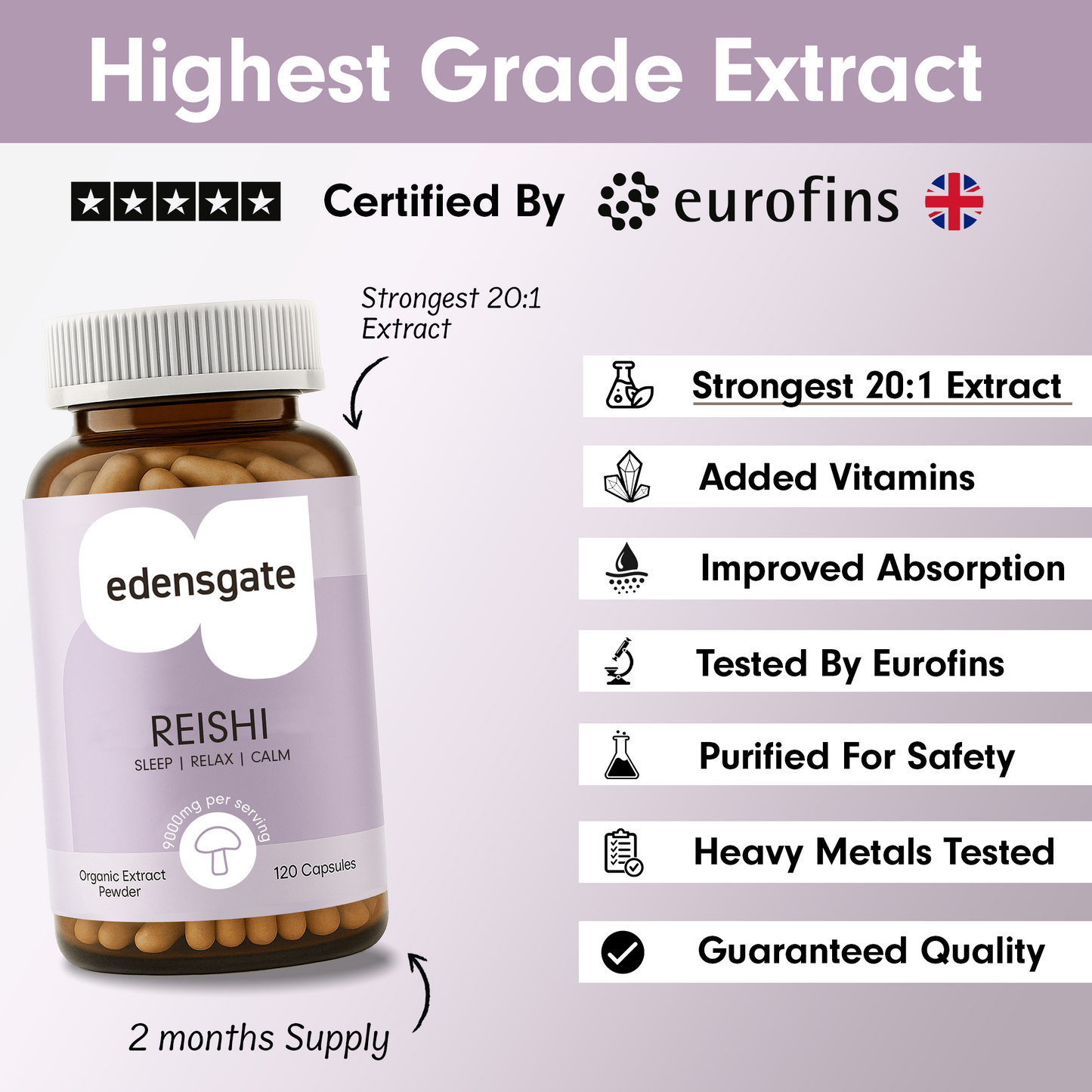 Reishi Mushroom Capsules - 120